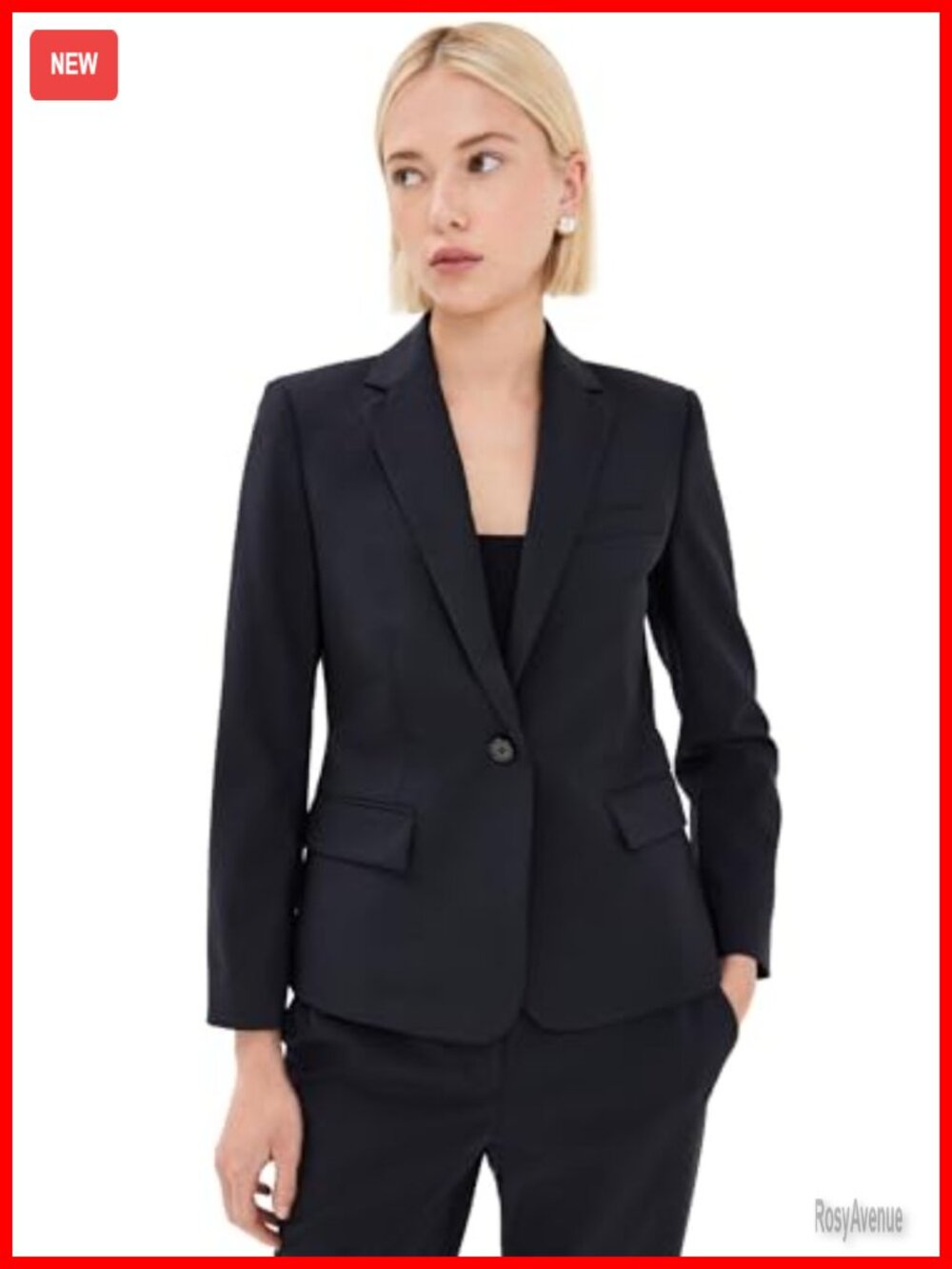 Theory Slim 1-Button Wool Blazer Business Casual